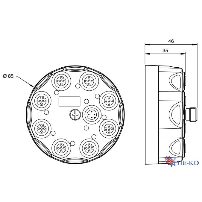 Розгалужувач AS-Interface Pepperl+Fuchs VAZ-2T8-G11-V1