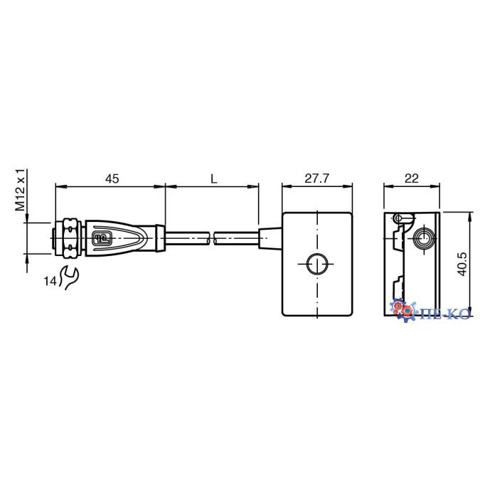 Розгалужувач AS-i Pepperl+Fuchs VAZ-T1-FK-G10-0,5M-PUR-V1-GV4A