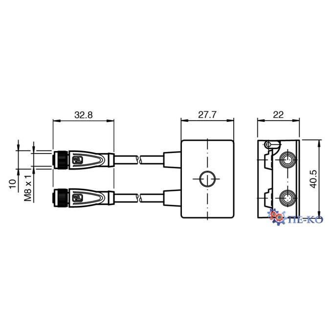 Модуль AS-Interface Pepperl+Fuchs VBA-2E-G10-ZAL-1M-2V31-G