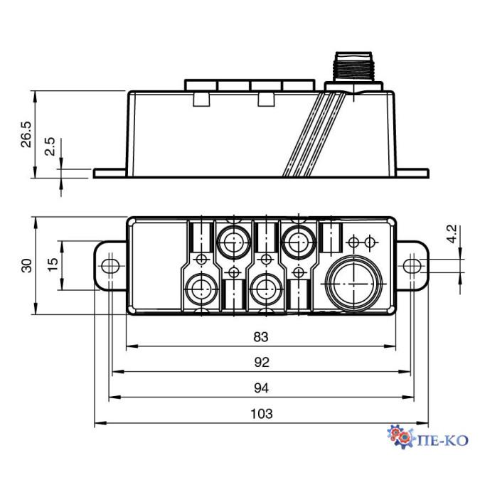 Модуль датчиків AS-Interface Pepperl+Fuchs VBA-4E-G16-ZEJ