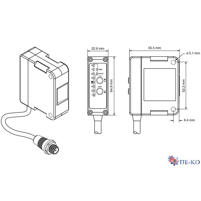 Люмінесцентний датчик Pepperl+Fuchs DK50-UV-609/115b/147