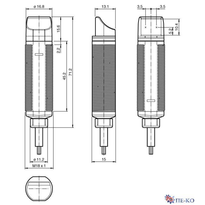 Оптичний датчик Pepperl+Fuchs GA18-S/GK18-S/25/115/161