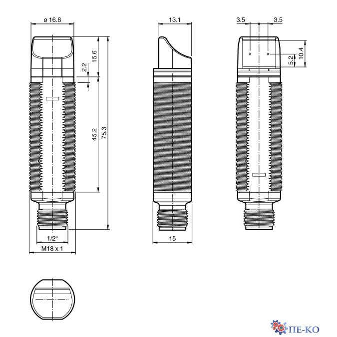 Оптичний датчик Pepperl+Fuchs GA18-S/GK18-S/59/161/166