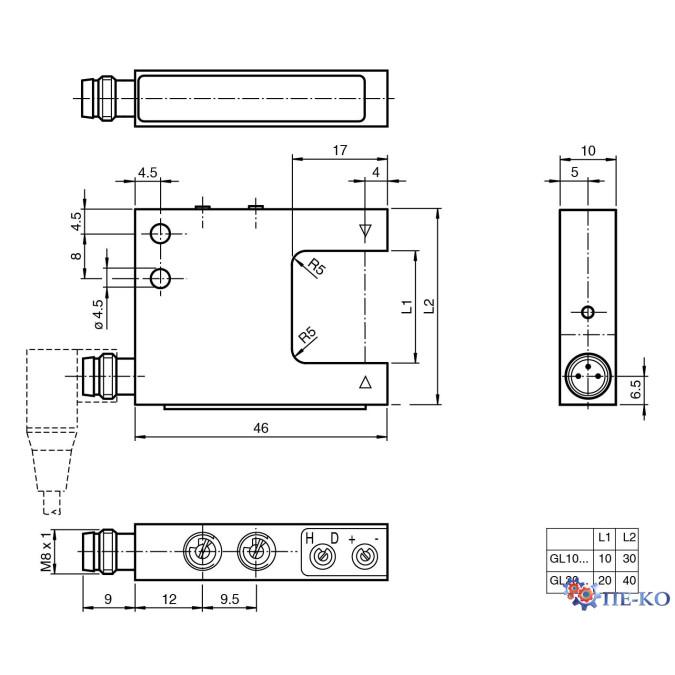 Щілинний датчик Pepperl+Fuchs GL10-RT/32/40a/98a