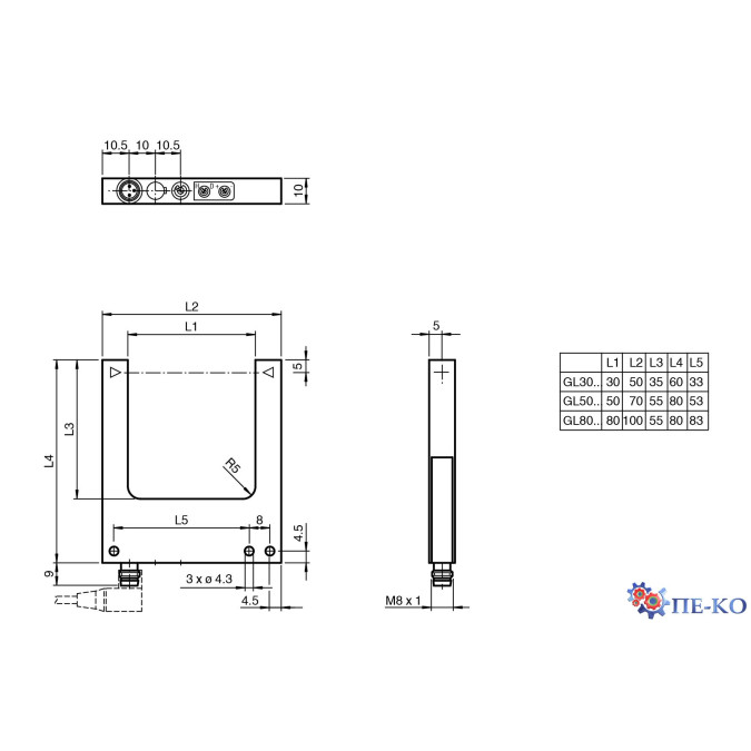 Щілинний датчик Pepperl+Fuchs GL30-RT/32/40a/98a