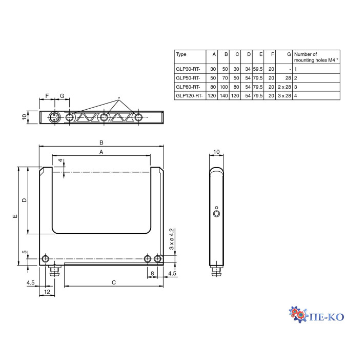 Щілинний датчик Pepperl+Fuchs GLP120-RT/40b/102/123/143