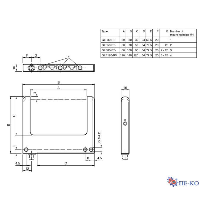 Щілинний датчик Pepperl+Fuchs GLP80-RT/40b/102/156