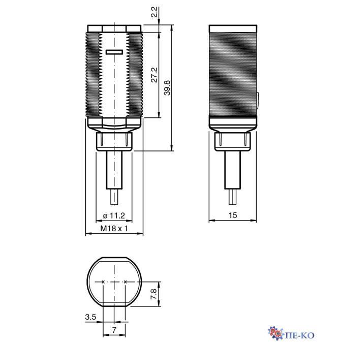 Оптичний датчик Pepperl+Fuchs GLV18-8-200/25/33/102/115 K=5m