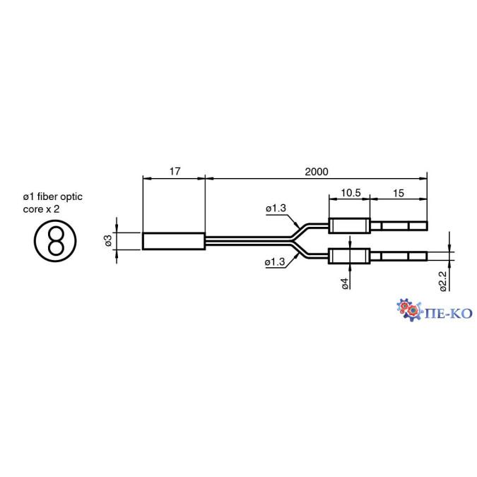 Оптоволоконний кабель Pepperl+Fuchs KHR-C02-1,3-2,0-K93