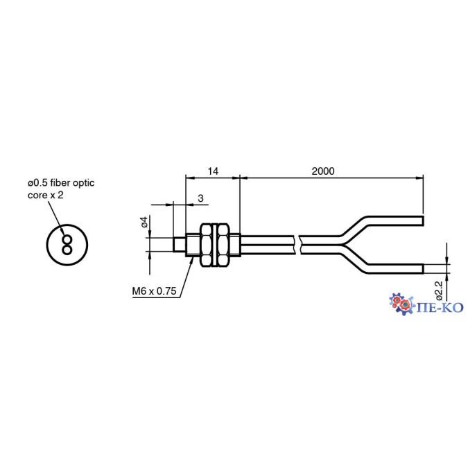 Оптоволоконний кабель Pepperl+Fuchs KHR-C02-2,2-2,0-K94