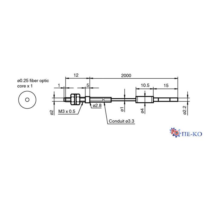 Оптоволоконний кабель Pepperl+Fuchs KLE-C01-1,0-2,0-K120