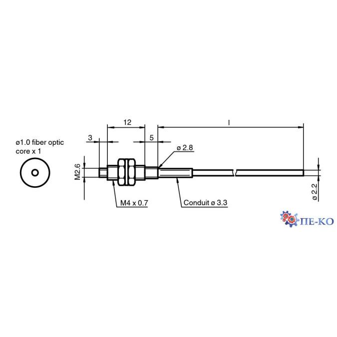 Оптоволоконний кабель Pepperl+Fuchs KLE-C01-2,2-2,0-K102