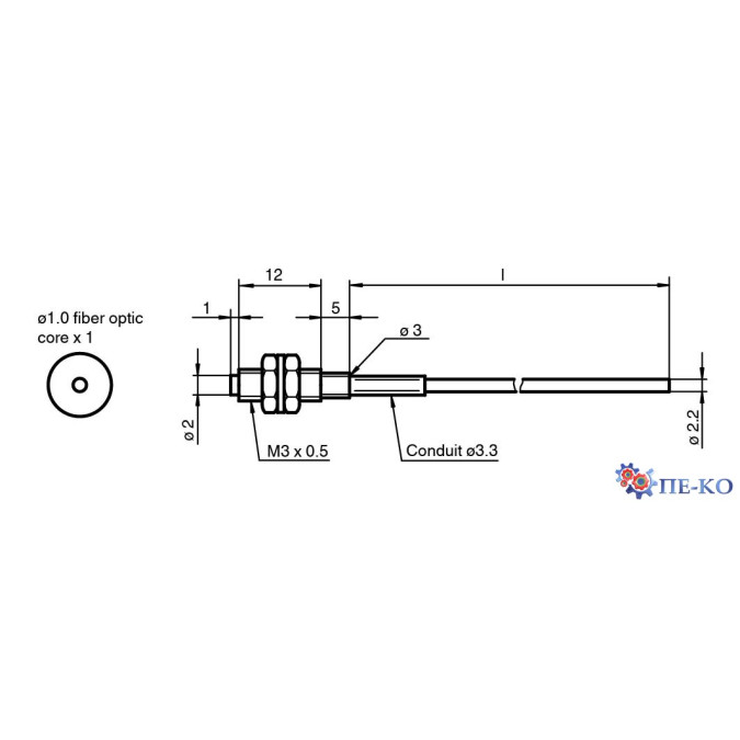 Оптоволоконний кабель Pepperl+Fuchs KLE-C01-2,2-2,0-K103