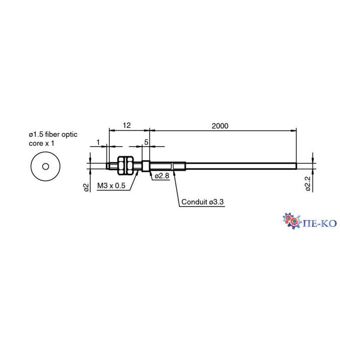 Оптоволоконний кабель Pepperl+Fuchs KLE-C01-2,2-2,0-K116
