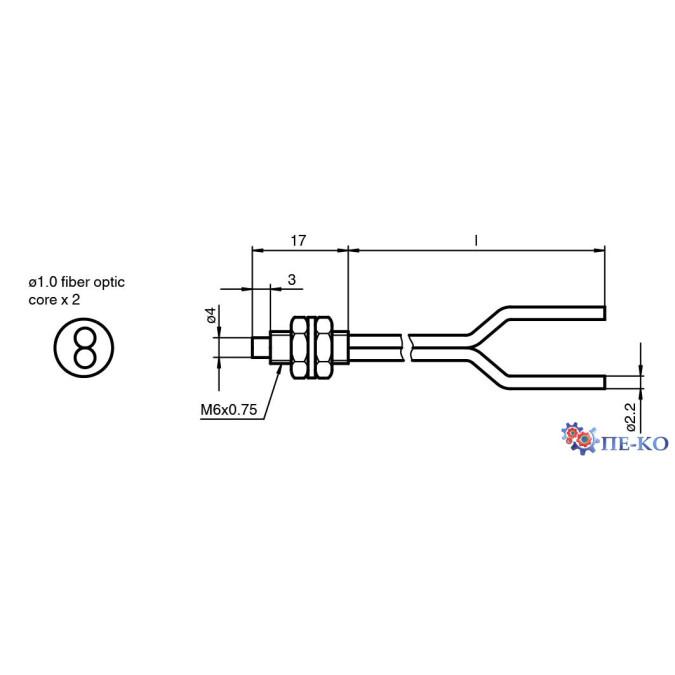 Оптоволоконний кабель Pepperl+Fuchs KLR-C02-2,2-2,0-K70