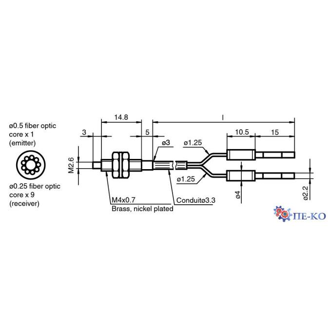 Оптоволоконний кабель Pepperl+Fuchs KLR-C09-1,25-2,0-K74