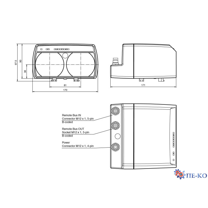 Оптичний датчик передачі даних Pepperl+Fuchs LS610-DA-IBS/F2/35/146