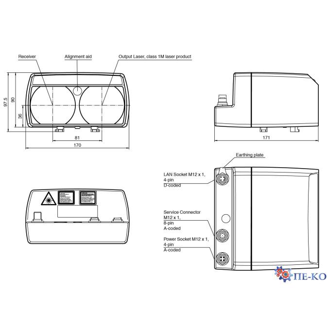 Оптичний датчик передачі даних Pepperl+Fuchs LS684-DA-EN-9003/F1/146