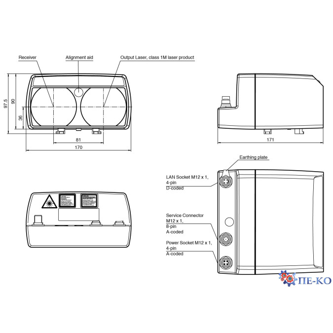 Оптичний датчик передачі даних Pepperl+Fuchs LS684-DA-EN/F1