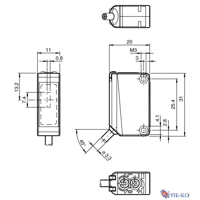 Оптичний датчик Pepperl+Fuchs M100/MV100-RT/35/76b/102/115