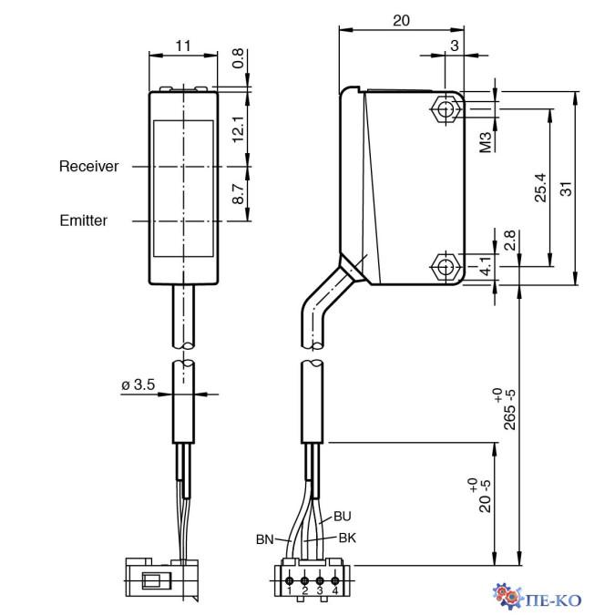 Оптичний датчик Pepperl+Fuchs ML100-55-3704