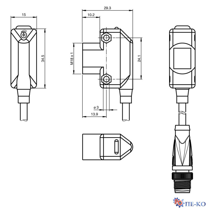 Оптичний датчик Pepperl+Fuchs ML17-8-H-100-RT/115b/136
