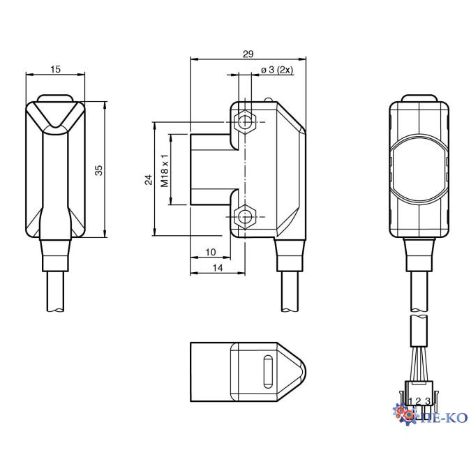 Оптичний датчик Pepperl+Fuchs ML17-54/59/103/115-Y909484