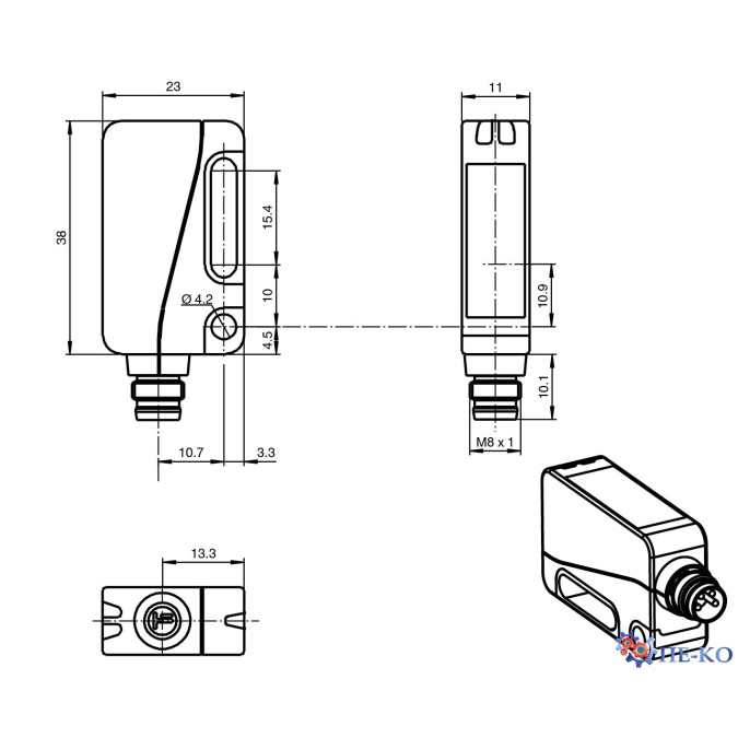 Оптичний датчик Pepperl+Fuchs ML9-54-G/25/136/143