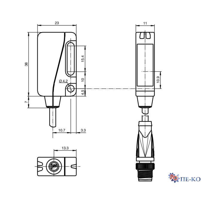Оптичний датчик Pepperl+Fuchs ML9-54-G/25/136/115b