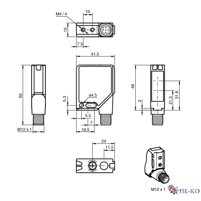 Оптичний датчик Pepperl+Fuchs MLV12-54-2563/49/124