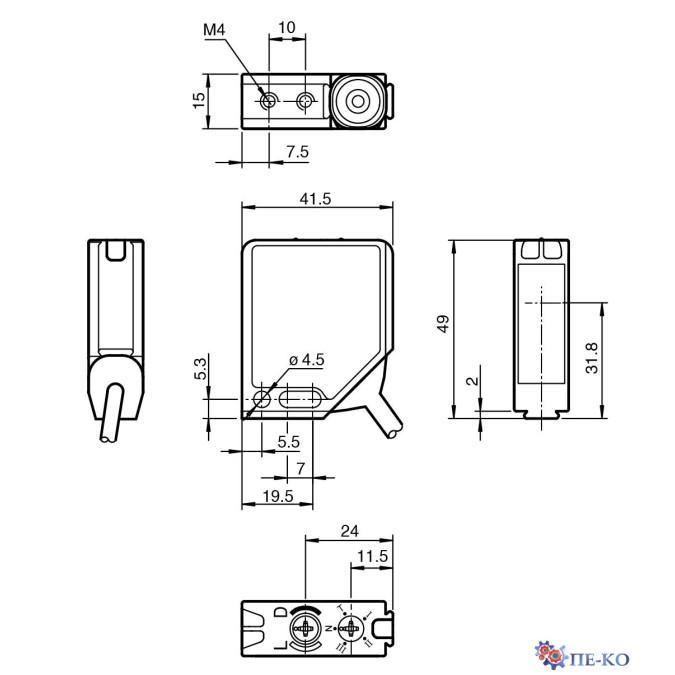 Оптичний датчик Pepperl+Fuchs MLV12-54-G/76b/115/128