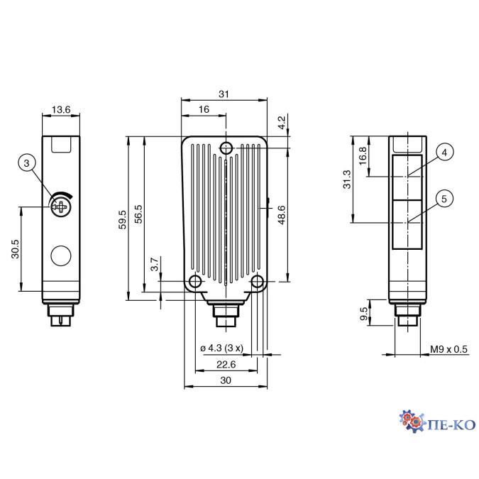 Оптичний датчик Pepperl+Fuchs MLV41-8-H-350-RT/59/71/136