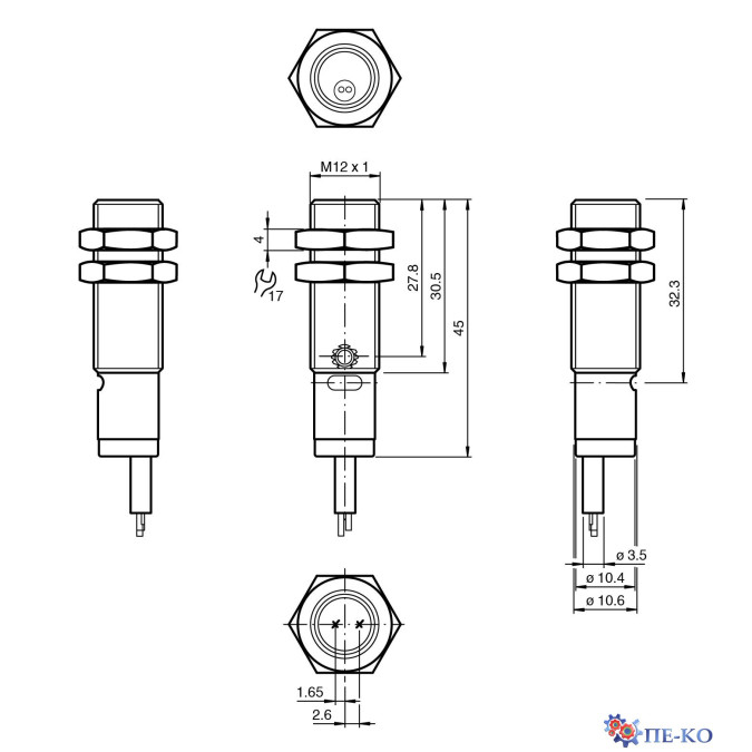Оптичний датчик Pepperl+Fuchs OBD300-12GM40-E4