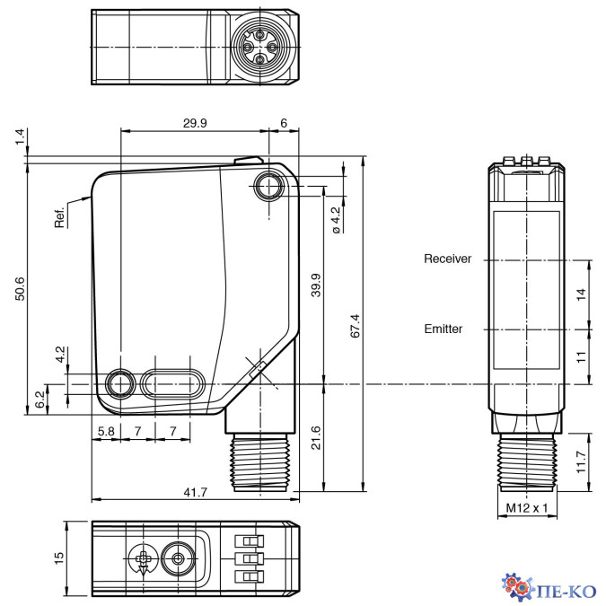 Оптичний датчик відстані Pepperl+Fuchs OMT300-R200-IEP-IO-V1