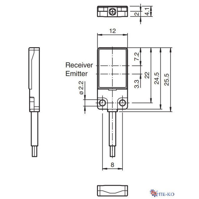 Оптичний датчик Pepperl+Fuchs OBT15-R2F-E2-0,2M-V31-L