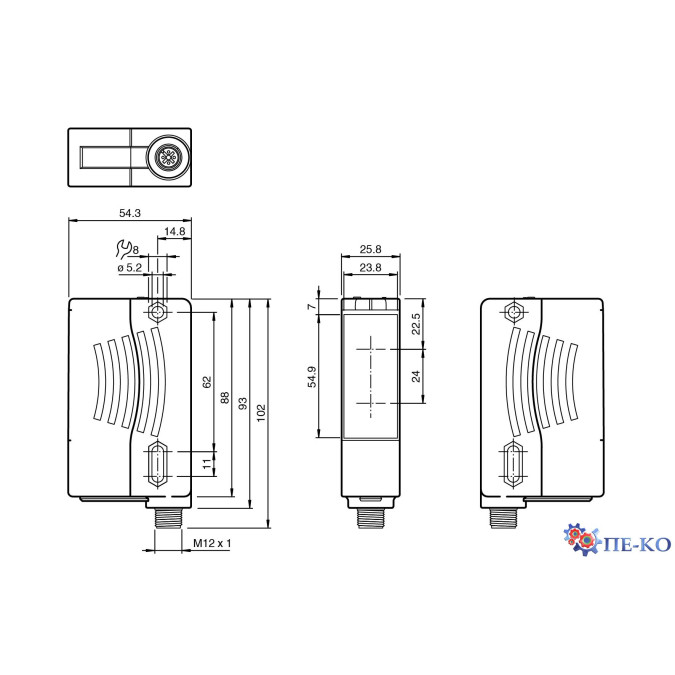 Оптичний датчик Pepperl+Fuchs OQD8000-R300-2EP-V1-L
