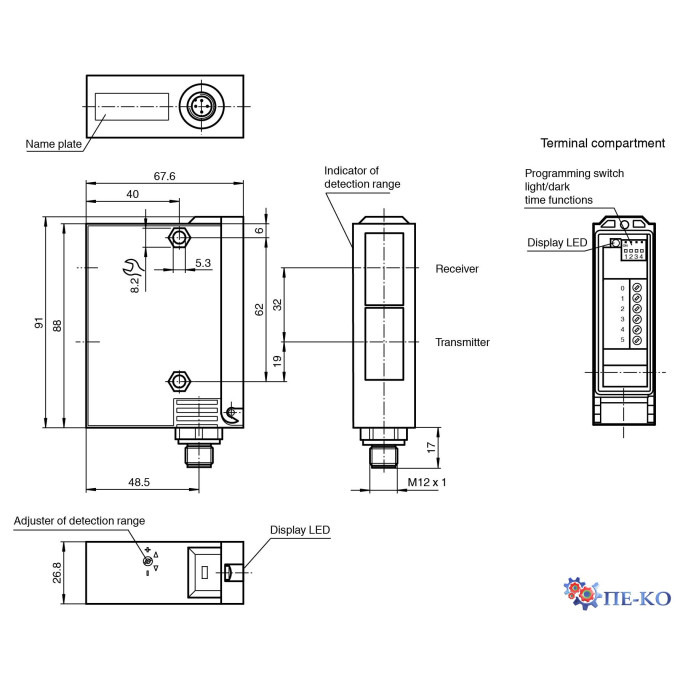 Оптичний датчик Pepperl+Fuchs RL23-8-H-500-RT/47/92