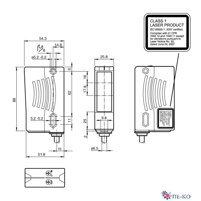 Оптичний датчик Pepperl+Fuchs RL28-55-LAS/76a/82b/110/115