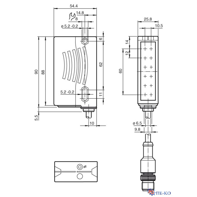 Оптичний датчик Pepperl+Fuchs RLG28-55-4921/115b/136