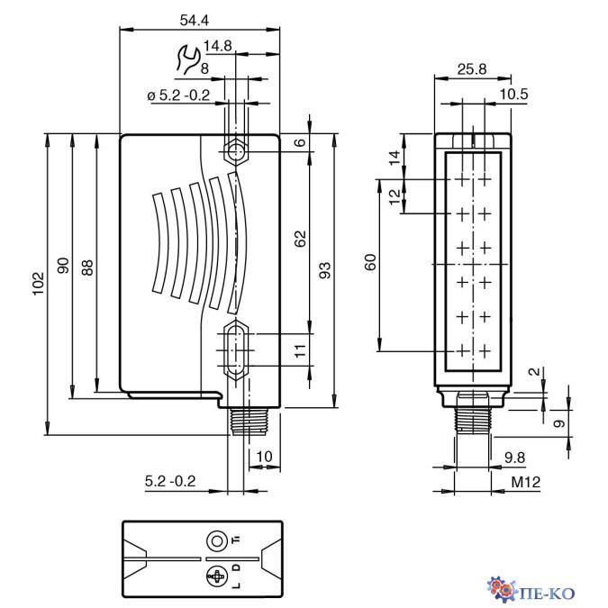 Оптичний датчик Pepperl+Fuchs RLG28-55-7462