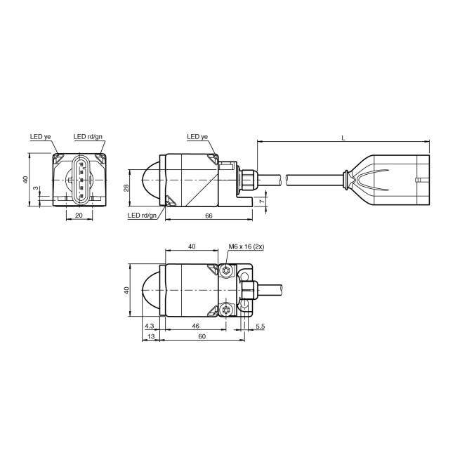 Радарний датчик Pepperl+Fuchs MWC25M-L2M-B20-0,3M-APS5P