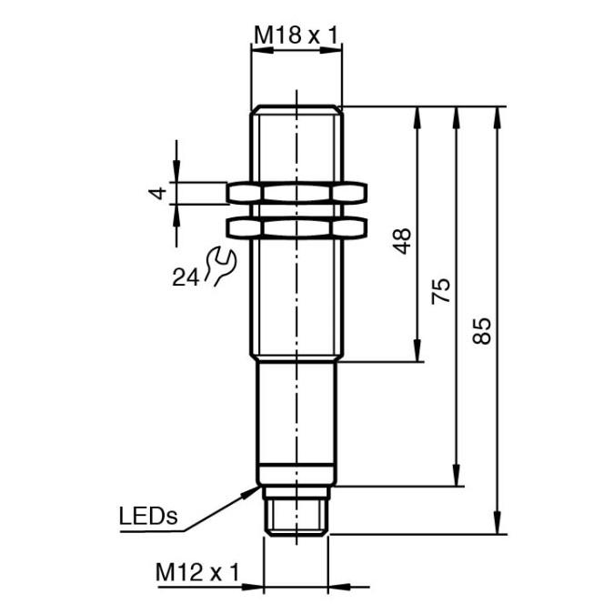 Ультразвуковий датчик Pepperl+Fuchs UB1000-18GM75-E5-V15-Y70182387