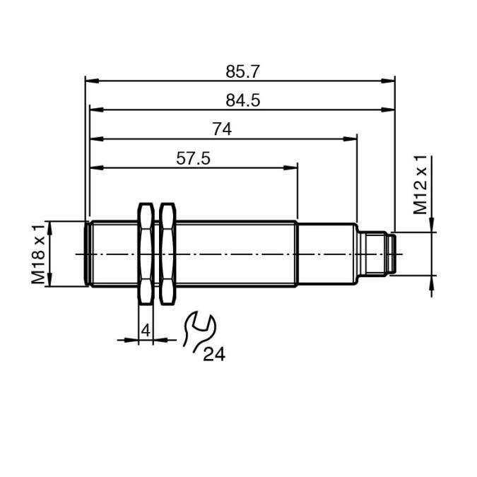 Ультразвуковий датчик Pepperl+Fuchs UB500-18GM75-E6-V15-Y70147385
