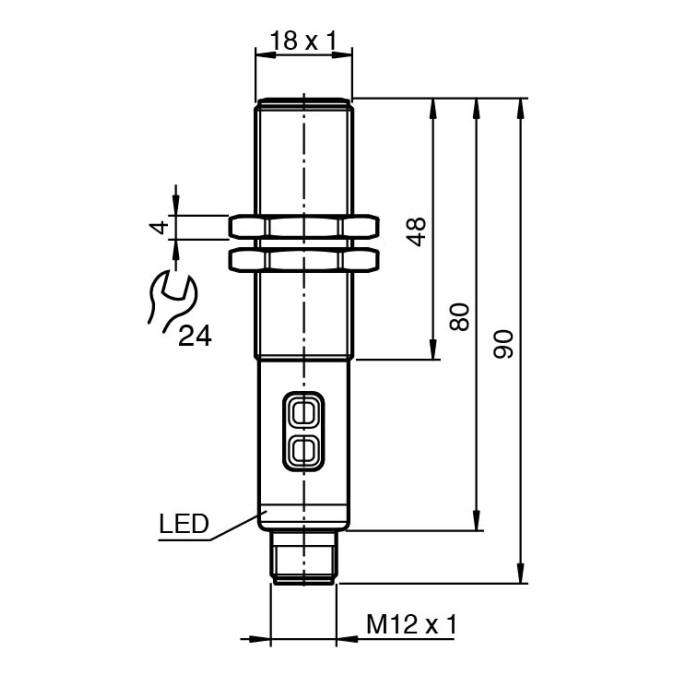 Ультразвуковий датчик Pepperl+Fuchs UC1000-18GS-2EP-IO-V15