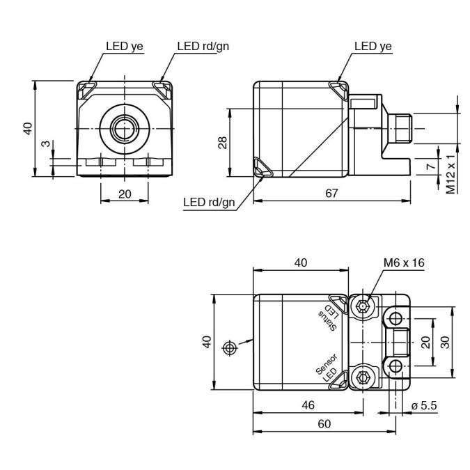 Ультразвуковий датчик Pepperl+Fuchs UC4000-L2M-B16-V15-M-P001