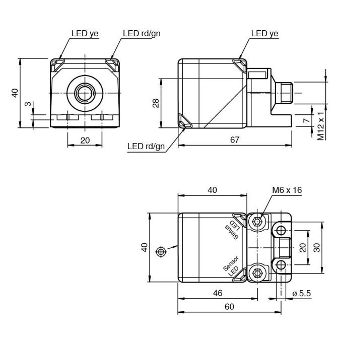 Ультразвуковий датчик Pepperl+Fuchs UC4000-L2M-B16-V15-M