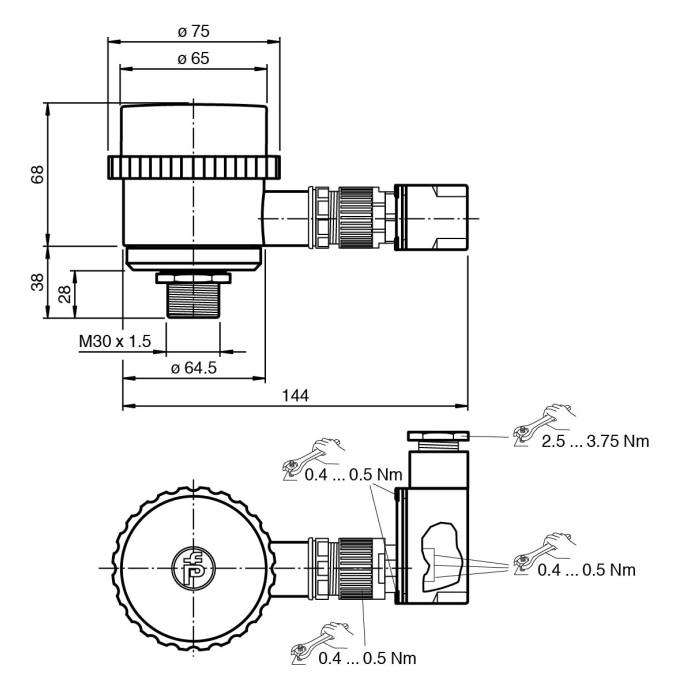 Ультразвуковий датчик Pepperl+Fuchs UC500-D1-3K-V7