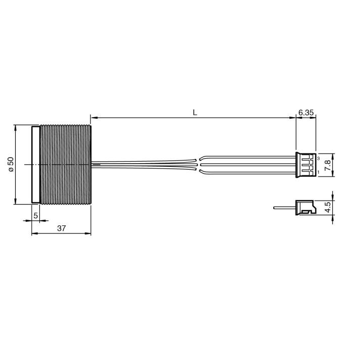 Ультразвуковий датчик Pepperl+Fuchs UCC2500-50GK-B26-0,15M-Y