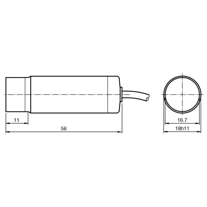 Ультразвуковий датчик Pepperl+Fuchs UMB800-18H40-I-2M