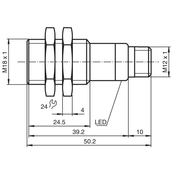 Ультразвуковий датчик Pepperl+Fuchs UB800-18GM40-E5-V1